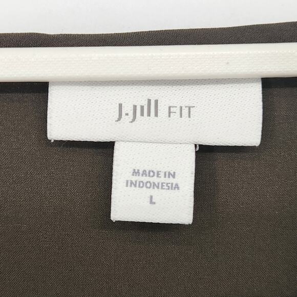 J.Jill Fit Olive Green Pullover On the Go Knee Length Athleisure Dress Women's L - Picture 5 of 9